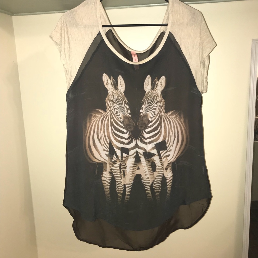 Sheer Animal Baseball Tee